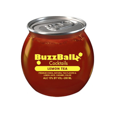 Buzzballz Lemon Tea Cocktails 200ml 30 Proof - 200 ML - Image 1