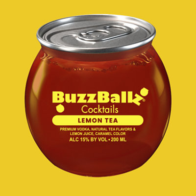Buzzballz Lemon Tea Cocktails 200ml 30 Proof - 200 ML - Image 2