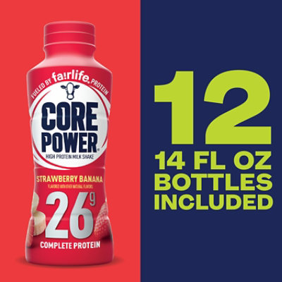 Core Power 26G Complete Protein Strawberry Banana Bottle - 12-14 Fl. Oz. - Image 5