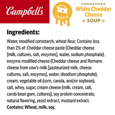 Campbells White Cheddar Cheese Soup 10.5 Oz Can - 10.5 OZ - Image 5