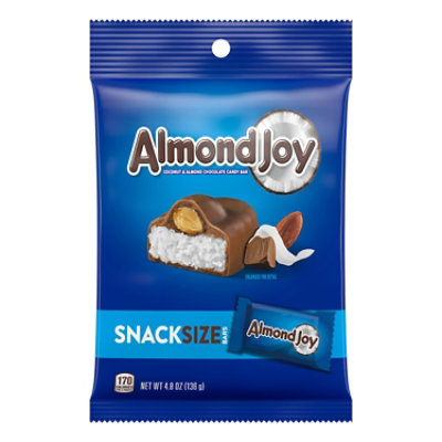 Almond Joy Milk Chocolate Coconut & Almond Snack Size Bar Peg Bag - 4.8 OZ - Image 1