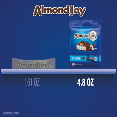 Almond Joy Milk Chocolate Coconut & Almond Snack Size Bar Peg Bag - 4.8 OZ - Image 3