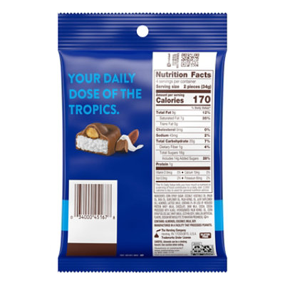 Almond Joy Milk Chocolate Coconut & Almond Snack Size Bar Peg Bag - 4.8 OZ - Image 2