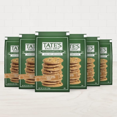Tate's Cookies Salted Caramel Chocolate Chip 6.5 oz (Pack of 6) - Image 1