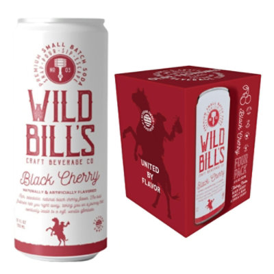 Wild Bill's Craft Soda Black Cherry 4-Pack 48.0 fl oz (Pack of 6) - Image 1