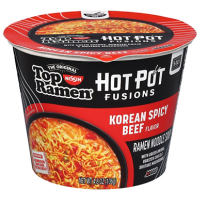 Nissin Top Ramen Hot Pot Fusions Korean Spicy Beef 4.8oz - 4.8 OZ - Image 2