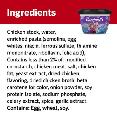Campbells Kids Soup Disney Frozen Souper Shapes Pasta With Chicken - 28 OZ - Image 5