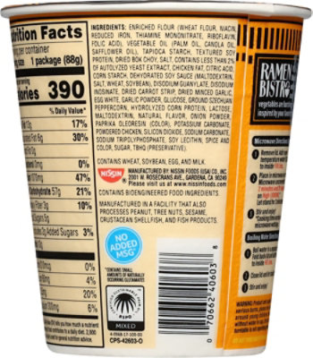 Nissin Cup Noodles Ramen Bistro Sichuan Garlic Chicken Unit 3.1 Oz - 3.1 OZ - Image 5