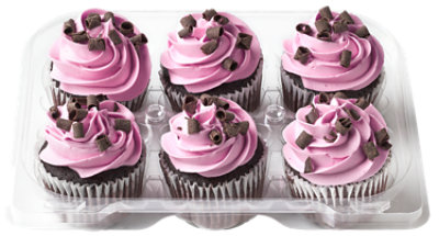 Chocolate Cupcakes With Mixed Berry Buttercream Icing 6 Count - EA - Image 1