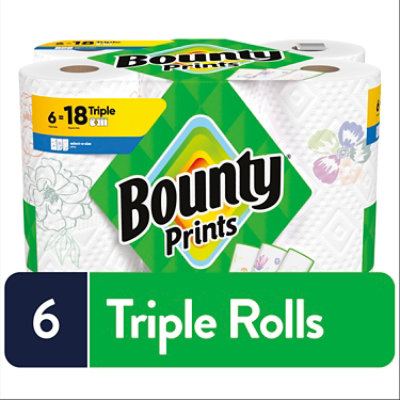 Bounty 6 Triple Roll Select-a-Size White - 6 Roll