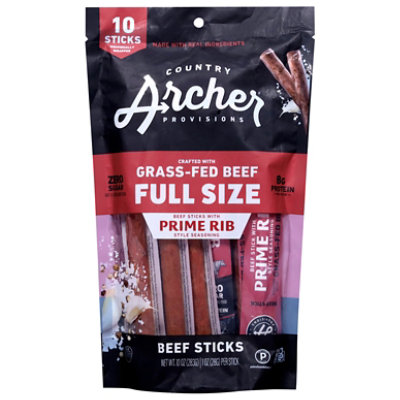 Country Archer Prime Rib Beef Sticks 10ct - 10 CT - Image 2