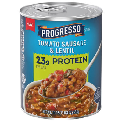 Progresso Protein Tomato Sausage & Lentil Soup - 19 OZ - Image 2