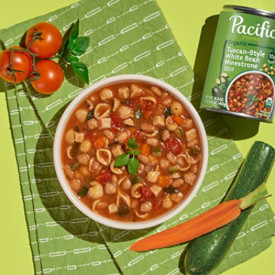 Pacific Foods Organic Tuscan-style White Bean Minestrone Soup - 16.3 OZ - Image 2