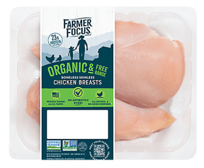 Farmer Focus Organic Halal Boneless Chicken Breast - LB - Image 1