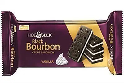 Parle Hide & Seek Black Bourbon Creme Sandwich - Vanilla - Image 1