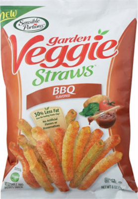 Sensible Portions BBQ Garden Veggie Straws - 6 Ounce (Pack of 6) - Image 1