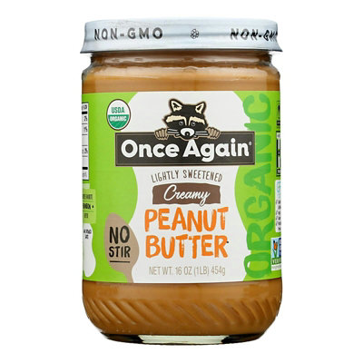 Once Again Peanut Butter American Classic Creamy No Stir Organic - 16 oz (Pack of 6) - Image 1