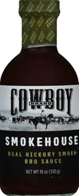 Cowboy Charcoal Sauce Barbeque Hickory Smoke 18 oz (Pack Of 6) - Image 1