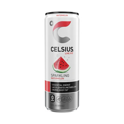 Celsius Live Fit Sparkling Watermelon Dietary Supplement - 12 Fl oz (Pack of 12) - Image 1