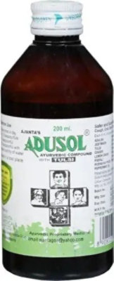 Adusol Ayurvedic Cough Syrup with Tulsi - 200 ml - Image 1