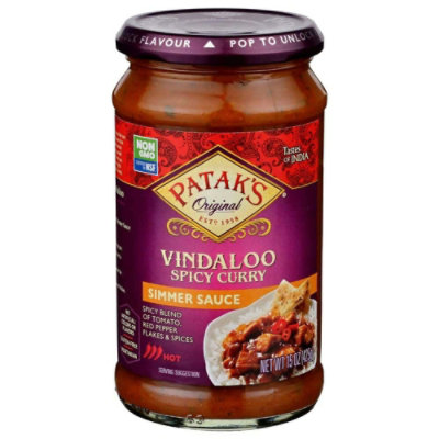 Pataks Spicy Vindaloo Curry Simmer Sauce - 15 Ounce (Pack of 6) - Image 1