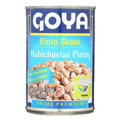 Goya Beans Pinto Premium Low Sodium Can - 15.5 oz (Pack of 24) - Image 1