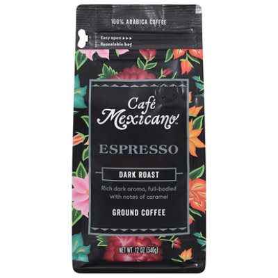 Cafe Mexicano Ground Espresso Coffee 12 oz (Pack of 6) - Image 1