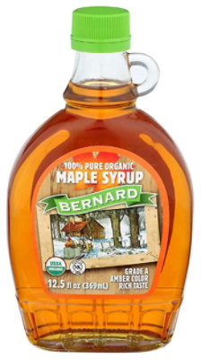 Bernard Organic Amber Color Maple Syrup - 12.5 Fluid Ounce (Pack of 6) - Image 1