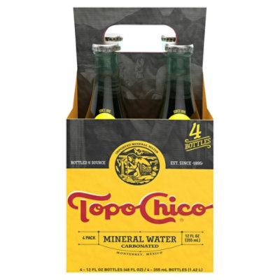 Topo Chico Mineral Water  - Original Glass - 6 Bottles Total (48 Fl oz Per Bottle) - Image 1