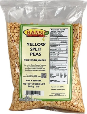 Bansi Yellow Split Peas - 2 lbs - Image 1