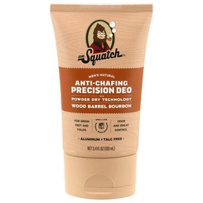 Dr Squatch Mens Natural  Wood Barrel Bourbon Anti Chafing Precision Deodorant - 3.4 Oz - Image 1