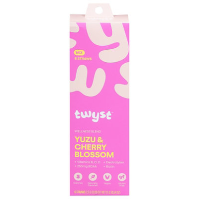 Twyst Wellness Powder Blend Straw Yuzu Cherry Blossom 6ct Box - 6-2.5 GR - Image 1
