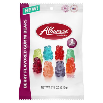 Albanese World's Best 8 Berry Flavored Gummi Bears, Gluten Free, 7.5oz