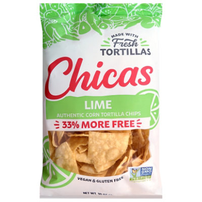 Chicas Tortilla Chips Lime 10oz - 10 OZ - Image 1