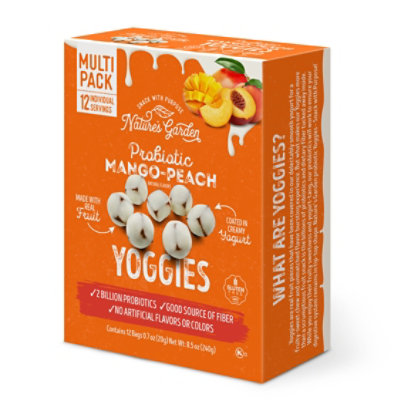 Natures Garden Probiotic Mango Peach Yoggies 12 Count .7 Ounce - 12 CT - Image 1