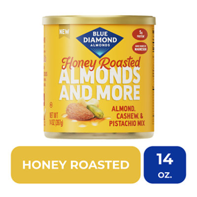 Blue Diamond Deluxe Mixed Nut Honey Roasted 14oz - 14 OZ - Image 2