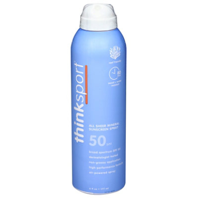 Think Sport Spf 50 All Sheer Mineral Spray 6fz - 6 FZ - Image 2