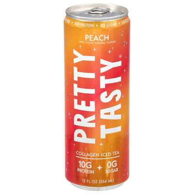 Pretty Tasty Collagen Tea Peach Ready To Drink - 12 FZ - Image 1