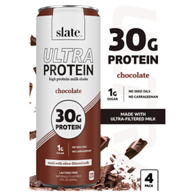 Slate Protein Ultra Chocolate Ready To Drink 4-11fz - 4-11 FZ - Image 2