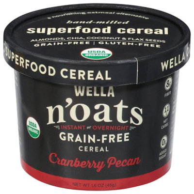 Wella N'oats Hot Cereal - Cranberry Pecan - 8 Packs Total (1.6 oz Per Pack) - Image 1
