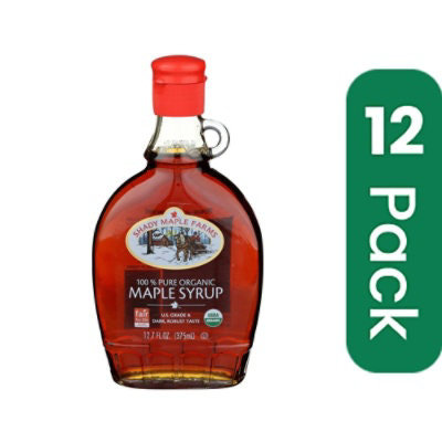 Shady Maple Farms Organic Glass Maple Syrup - 12.7 Ounce (Pack of 12) - Image 1