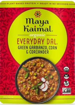 Maya Kaimal Organic Everyday Dal - Green Garbanzo + Corn + Coriander - Image 1