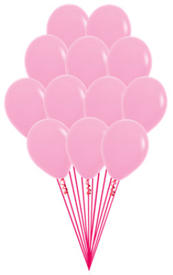Gender Reveal Balloons Latex Dozen Pink - EA - Image 1