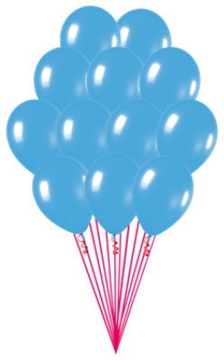 Gender Reveal Balloons Latex Dozen Blue - EA - Image 1
