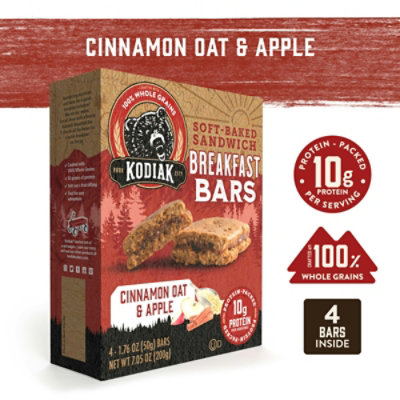 Kodiak Bar Breakfast Cinnamon Oat Apple 7.05 oz (Pack of 12) - Image 1