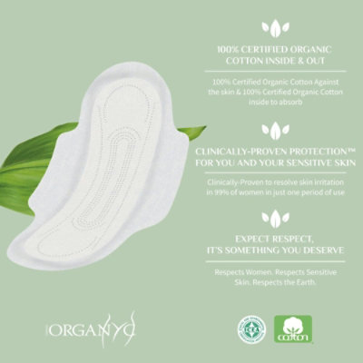 ORGANYC Heavy Flow Pads 10 Count Pack of 6 - Image 4