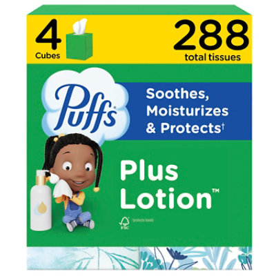 Puffs Plus Lotion 4x72ct Cubes - 288 CT - Image 1