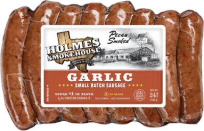 Double R Brand Smoked Garlic Sausage - 24 OZ - Image 1