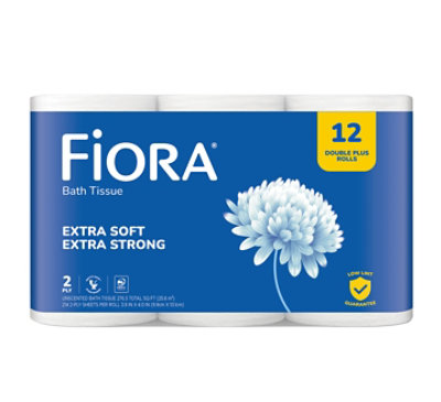 Fiora Double Rolls 12 Pack Bath Tissue Unscented - 12 RL - Image 3