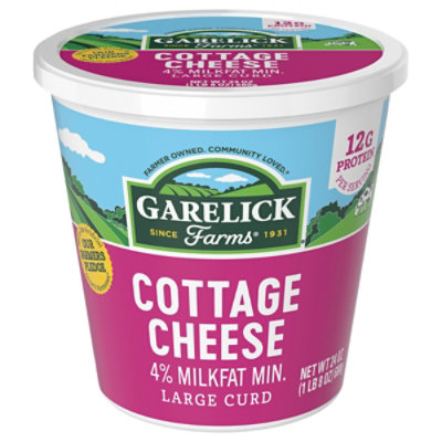 Garelick Farms Cottage Cheese 4% Large Curd , 24 Oz - 24 OZ - Image 3